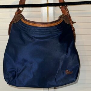 Dooney & Burke Navy purse!  Hot pink inside.